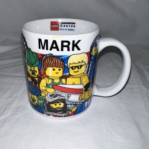 LEGO Mall Of America MARK Name Mug Coffee Cup 2006 Minifigure Design Ceramic EUC